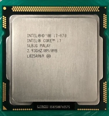 Intel Core i7-870 2.93GHz Quad Core 8MB Socket LGA1156 95W SLBJG 95W Processor - Image 1 of 4