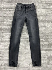 Kancan Jeans Girls 8 Black High Rise Slim Fit Skinny Denim Casual - Picture 1 of 13