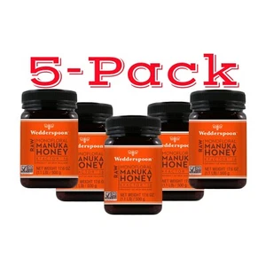 WEDDERSPOON NEW ZEALAND RAW MANUKA HONEY 5 Pack KFACTOR 16+ 1.1Lb 500g Kosher - Picture 1 of 11