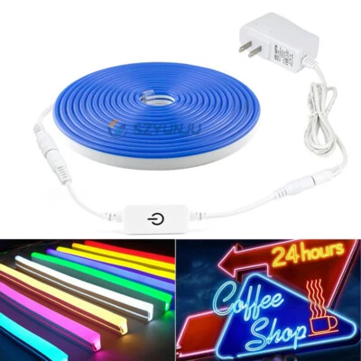 DC12V LED strip Neon Rope Light 2835 waterproof +Touch Dimmer switch+led power - Image 1 of 4