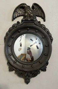 Vintage Federal Regency Eagle Porthole HOMCO 2340 USA Convex Mirror Wall Decor - Picture 1 of 8