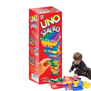 UNO Stacko Fiesta Juego Colores Apilamiento Bloques Balance Mattel S/L 45 Piezas Bloque - Imagen 1 de 12