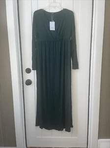 Grünes Kleid mit V-Ausschnitt M Milife - Bild 1 von 5