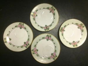 Belleek Porzellan Gertrude Anderson Armantrout 4 Tee-/Mittagsgeschirr handbemalt - Bild 1 von 1