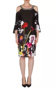 JOSEPH RIBKOFF floral jersey cold shoulder bodycon dress / UK, AU 14 / US 12 - Picture 1 of 11