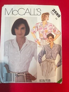 McCall's 2599. Cut - Complete, Size 10, Misses' Shirt, - Picture 1 of 2