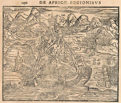 Antique Map "Algier" (El Djazaïr) S. Munster, 1544 - Image 1 of 3