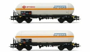 Set vagoni caldaia a gas Rivarossi scala H0 HR6511 AUTOGAS, 2 vagoni, FS, Ep.V., IMBALLO ORIGINALE, NUOVO - Foto 1 di 3