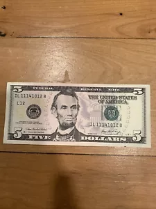2006 5 dollar bill Fancy Serial Number High Serial Extremely Low Serial Total 11 - Picture 1 of 8