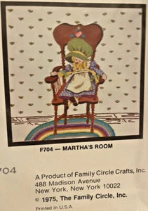 Vintage 1975 Family Circle F704 - Martha's Room Crewel Kit 14" x 14"  USA - Picture 1 of 3