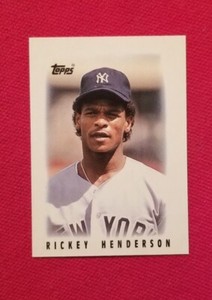 1986 Topps Mini Leaders Rickey Henderson #27 New York Yankees FREE SHIPPING