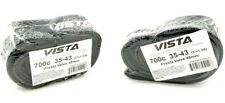 2-PACK Vista Bicycle Tire Tube 700 x 35-43 / 27 x 1-3/8, 48mm Presta Valve, PAIR