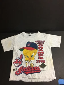 Cleveland Indians Child T-Shirt Vintage 1995  Small Very Good Condition - Picture 1 of 7
