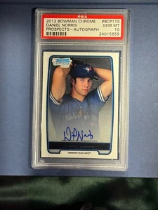 2012 Bowman Chrome 1st Daniel Norris Auto Auto Rookie #BCP110 - Picture 1 of 2