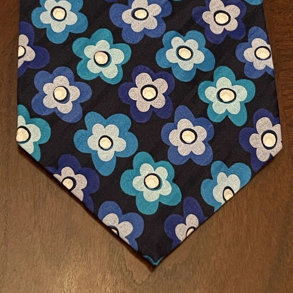 Corbata de cuello vintage Gap Premium azul 100 % seda para hombre hecha en EE. UU. Foto 1 de 4