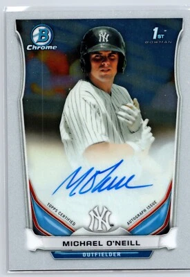 2014 Bowman Chrome Prospect Autographs #BCAP-MO Michael O'Neill Yankees Auto RC - Image 1 of 2