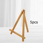 5 Pieces Mini Wood Easel Frame Plastic Telescoping Easel Tripod Collapsible