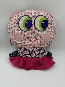 Distroller Large Big Plush Stuffed Toy Pink Hair Green Purple Eyes 19” x 15” - Picture 1 of 5