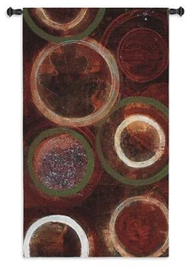 Natures Spheres Abstract North American Made Woven Tapestry Wall Hanging - Picture 1 of 1
