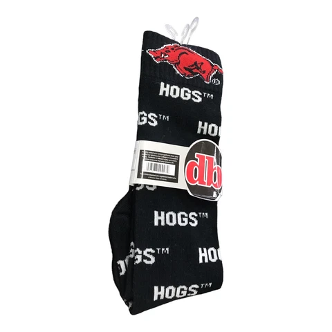NCAA Arkansas Razorbacks Hogs Repeater Dress Socks Cover