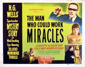 MAN WHO COULD WORK MIRACLES 1936 Roland Young Joan Gardner H.G. WELLS LOBBY SET
