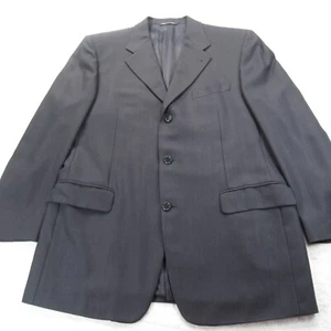 Canali 100% Pure Wool Blazer Mens 46R Dark Navy Blue Sport Coat Ventless 3Button - Picture 1 of 15