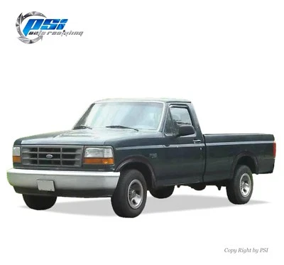 Black Paintable Rugged Style Fender Flares 92-96 Ford F-150 F-250 F-350 Bronco Foto 1 de 3