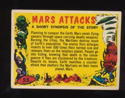 1962 Topps Mars Attacks Checkliste # 55 Checkliste markiert - Bild 1 von 3