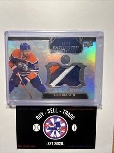 2023 Upper Deck Exquisite Collection EM-LD Leon Draisaitl Patch #35/49 Oilers