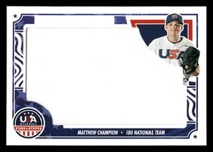 2024 Panini Stars & Stripes MATTHEW CHAMPION Reliquia Materiali Jumbo 25/49 #JM-CHA - Foto 1 di 2