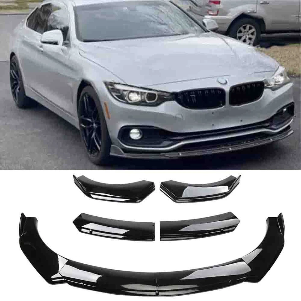 Glossy Black For BMW 4 Series 428i 435i Coupe Front Bumper Lip Spoiler Splitter - Image 1 of 4