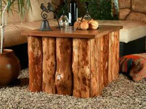Couchtisch aus massiv Holz Wohnzimmertisch, Beistelltisch Sofatisch Rustic - Bild 1 von 9