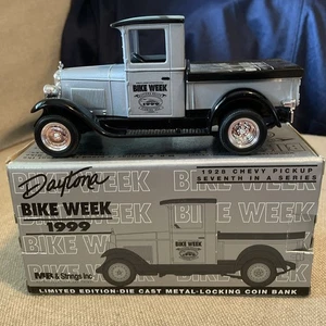 1999 Daytona Bike Week Diecast 28 Chevy Pickup Bank 7th in series-NIB - Picture 1 of 7