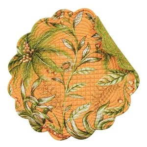 Barbados Sunset Round Single Placemat, 17" - Picture 1 of 1