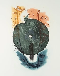 G. DESCH (*1943), Abstrakte Komposition mit grünem Rad,  1991, Farbrad. - Bild 1 von 5