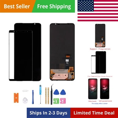 Amoled LCD for ASUS ROG Phone 5 6 7 Digitizer Screen Touch Assembly Replacement - Image 1 of 4