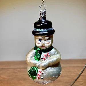 Old World Christmas Inge Glas Winking Frosty The Snowman Christmas Ornament - Picture 1 of 6
