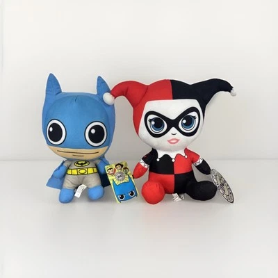 Peluche Harley Quinn & Batman DC Comics juguete original 10" en Liga de la Justicia cabeza grande Foto 1 de 4