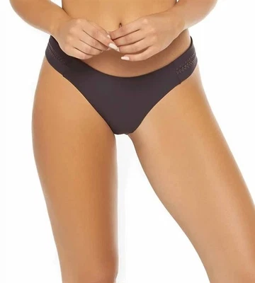 Pantalones de bikini completos Pilyq PQ cosidos con lengüeta lateral marrón cacao M 117915 nuevos con etiquetas Foto 1 de 2