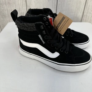 Vans Filmore Sneakers Damen 5 schwarz weiß Wildleder Hi Top Vanguard Turnschuhe - Bild 1 von 10