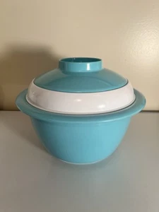 KENRO Blue Melamine Ice Bucket White Insulated Insert Mid Century Modern Melmac - Picture 1 of 14