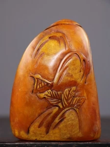 Treasure Field Huangshi Seal Exquisite Carving Thin Intent Old Idle Seal - Picture 1 of 9