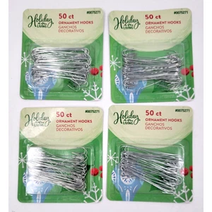 Lote de 4 ganchos de adornos de plata de 50 quilates para decoración de árboles de Navidad  - Imagen 1 de 3