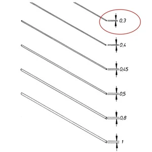 Messingdraht 0,3 x 160mm halbhart, gerade gerichtet 10 Stück - Weinert 9300 - Bild 1 von 1