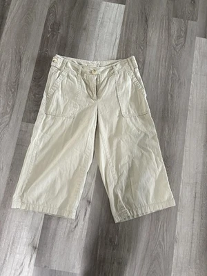 Женские брюки-капри Michael Kors размер 6 | хаки широкие штанины укороченный карман на пуговицах - Изображение 1 из 4