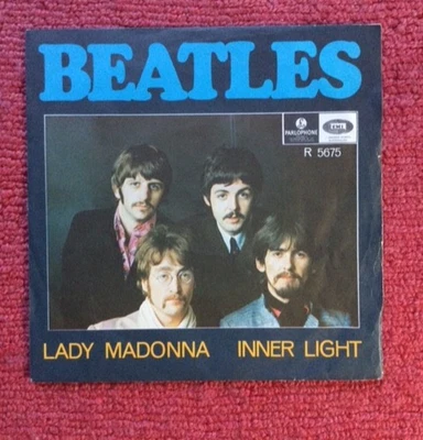 The Beatles, Lady Madonna/Inner Light, Schweden-Import, Single, Vinyl - Bild 1 von 2