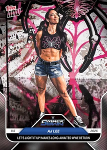 AJ Lee – 2025 WWE Topps NOW Card #92 SmackDown Return w/ CM Punk - Picture 1 of 1