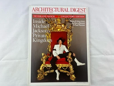 MICHAEL JACKSON NEVERLAND RANCH ARCHITECTURAL DIGEST COVER NOV 2009 DESIGN - Image 1 of 2