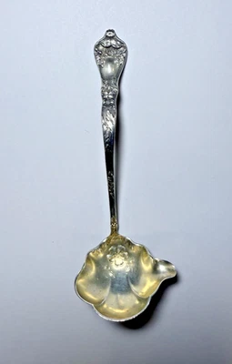 Cuchara para servir salsa crema Manchester plata esterlina 5-1/2" 19 gramos Foto 1 de 4