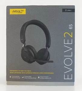 Jabra Evolve2 65 Stereo Wireless Headset (MS Teams, USB-A) - Black - Link380c - Picture 1 of 12